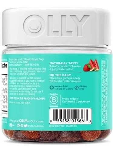 Imagen 2 de 7 de Olly Multivitamínico Teen Girl Con Zinc Y Calcio 70 Gomitas