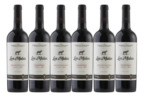 6x Vino Reserva Miguel Torres Las Mulas Carmenere - Cabernet