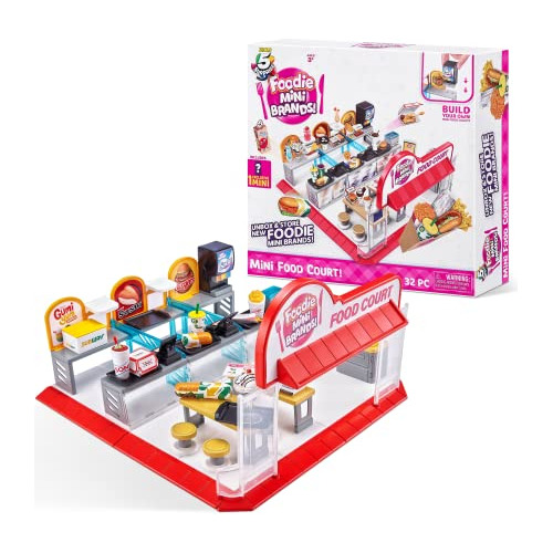 Foodie Brands Mini Food Court Playset De Zuru, 32 Pieza...