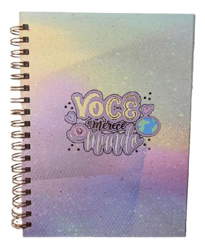 Caderno Colegial 90g Voce Merece O Mundo 80 Fls