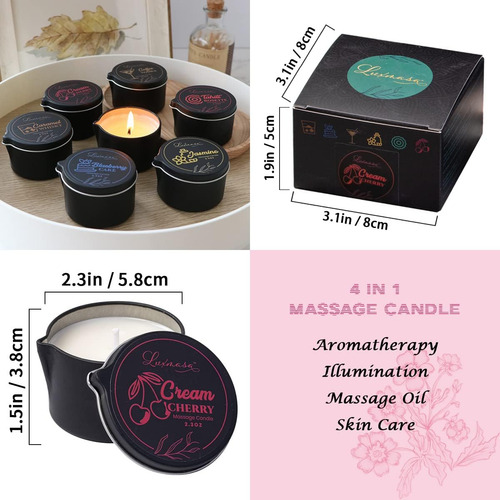 Vela De Aromaterapia Perfumada De Cera De Soja Natural Para