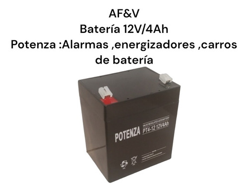 Bateria 12 Voltios 4 Amper Hora Alarmas Cercos Ups