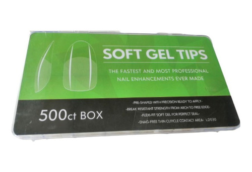 Tips  Soft Gel Almendra Cortas Natural Mym Ventas