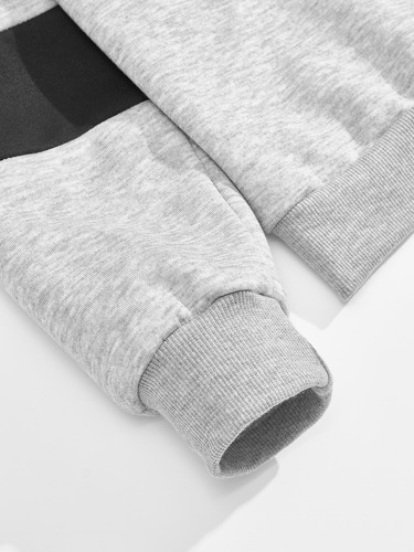 Sudadera Holgada Con Solapas Y Botones Para Hombre