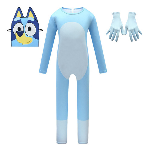 Halloween Blueys Cosplay Niños Apretado Mono Rendimiento Tra