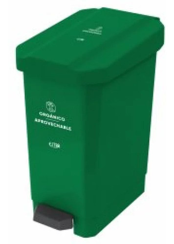 Papelera Pedal 44l Estrabins 4-1042604 -verde