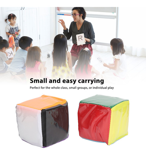 2 Dados Didácticos Para Juegos Didácticos Con Bolsillo Trans