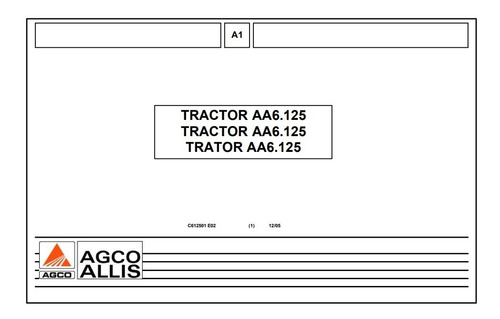 Manual Catalogo De Repuestos Tractor Agco Allis 6.125