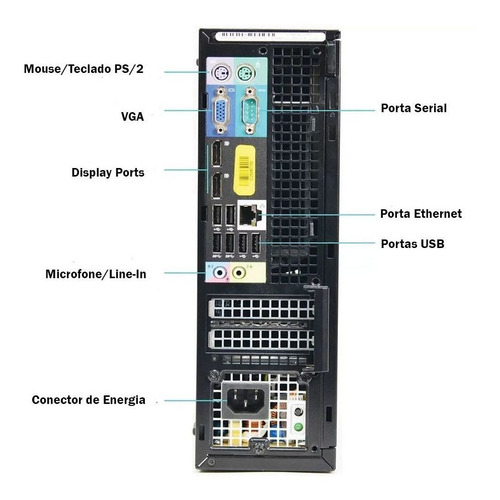 Cpu Dell Optiplex 7010 I5 3ª Ger 4gb Ssd 120gb Wi-fi