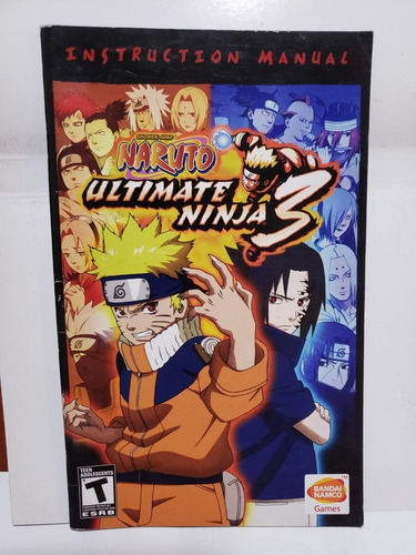 Naruto Ultimate Ninja 3 Manual Ps2 (Usado)