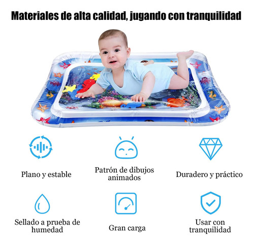 Cojín De Agua Inflable,tapete De Juego Acuático Para