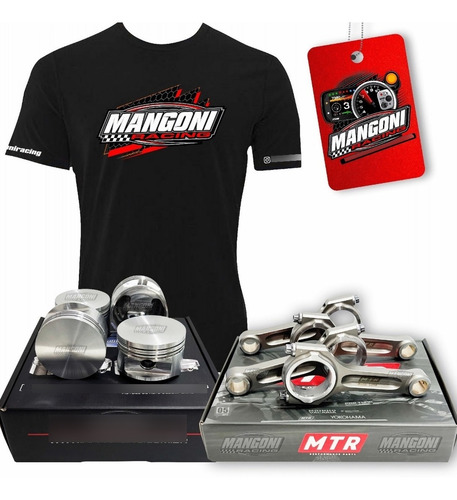 Kit Pistão Afp Reto + Bielas Mtr 144mm + Pino + Anel Vw Ap8v