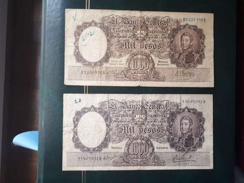 Billetes Argentina Lote X 2 Diferentes Firmas