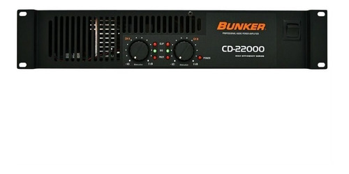 Amplificador De Audio Bunker Cd-22000 2 Canales 2200 Wts