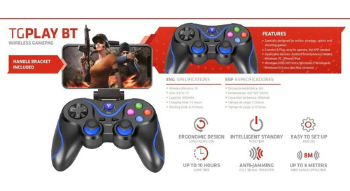 Joystick Inalambrico Targa Bluetooth Tg-play Bt