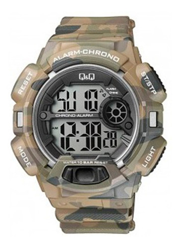 Reloj Q&q By Citizen M132j005 Camuflado 100m Shock Resistant