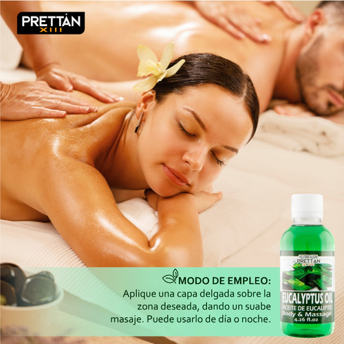 Aceite Spa Prettan Xiii Para Masaje Corporal Eucalipto 126ml