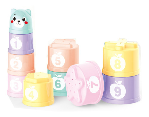 Vasos Apilables Pastel Juego Bebe