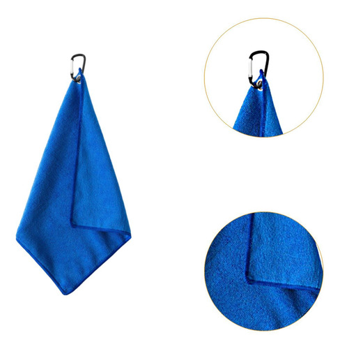 5 Golf Towel Golf Ball Cleaning Towel For Exercise Golf Blue
