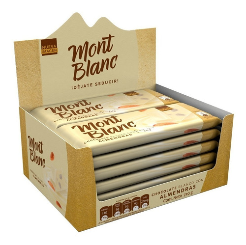 Chocolatina Montblanc Almendra Blanca - Kg a $71000