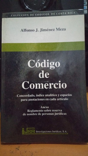 Codigo De Comercio. Alfonso Jimenez. 2000