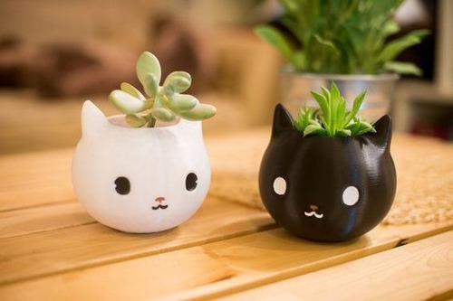 Imagen 2 de 7 de Maceta Cabeza Gato