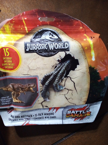 Jurassic World- 15 Figuras Mini Dinos Pack- Mattel