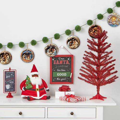 Decoración Navideña Con Calendario De 24 Días De Adviento