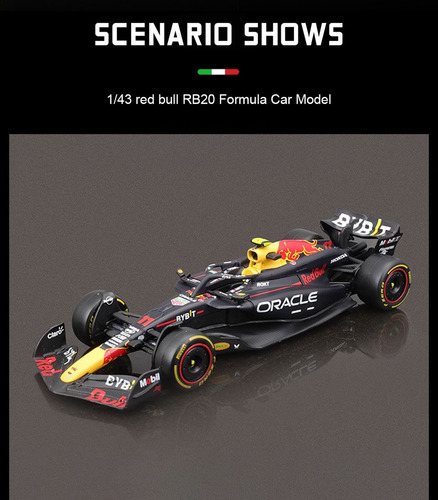 Coche Burago 2024 F1 Redbull Rb20 #11 Checo Pérez Fórmula 1: