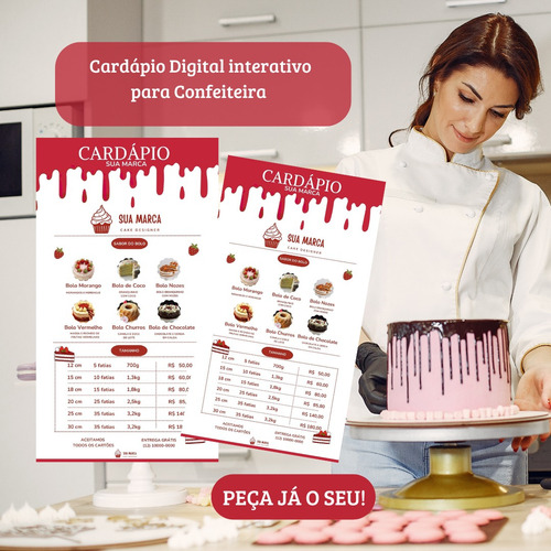 Cardápio Digital Interativo Para Confeiteira