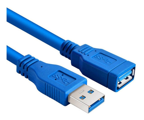 Cabo Extensor Usb 3.0 Alta Velocidade 1,5 Mts Cor Azul