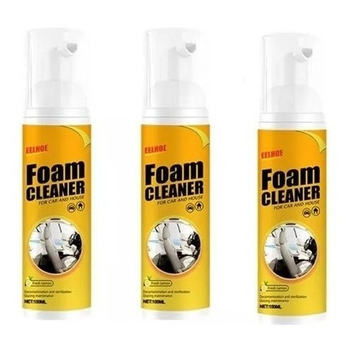 3 Pcs Spray De Limpeza Multiuso 100ml Limpador De Espuma