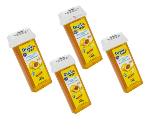 Cera Depilatória Hidrossolúvel Roll-on Maracujá 140g