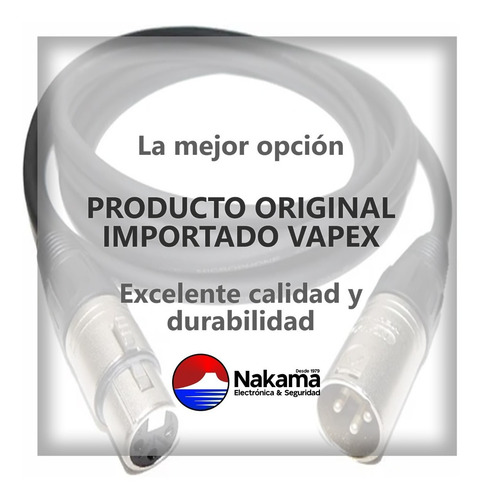 Imagen 3 de 4 de Cable Canon Canon Para Microfono Conector Xlr 9mts