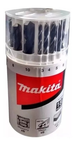 Juego Mechas Makita P23818 Madera Metal Concreto 18 Pzas Set