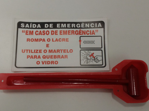 Imagem 3 de 9 de Kit Capa + Martelo + Aviso De Emergência Van E Micro Ônibus