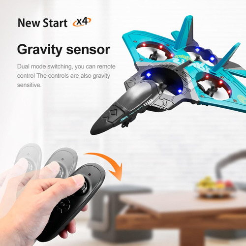 Avión Rc V17 Jet Fighter Stunt - Nuevo Mando A Distancia Par