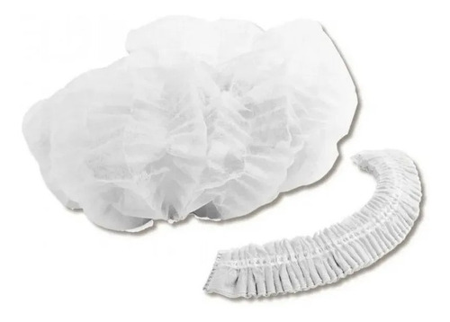Imagen 3 de 6 de Cofias Descartables Friselina Plisadas Blancas Anmat X 100u
