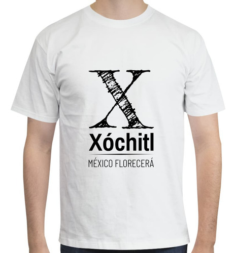 Playera Xóchitl Gálvez -  Mexico Florecera  - X Color Negro