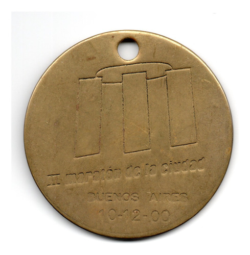 Medalla Ii Maraton De La Ciudad Buenos Aires Año 2000