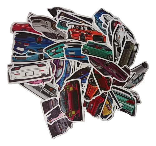 Set De 50 Stickers - Carros Coches - Calcomanías (sc101)