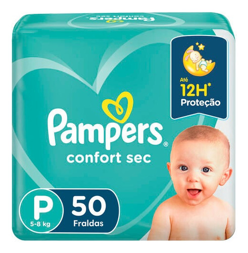 Fralda Infantil Confort Sec 12 Horas De Proteção Pampers Gênero Sem gênero Tamanho P