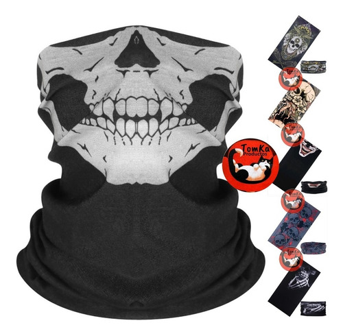 Bandana Tubulares Multiuso Estilo Calavera, Cuellera Deporte