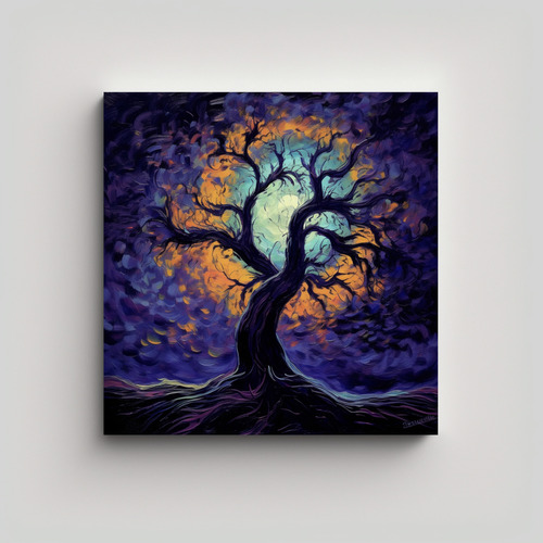 50x50cm Cuadro Árbol Creepy Centenario Wigglesworth Flores