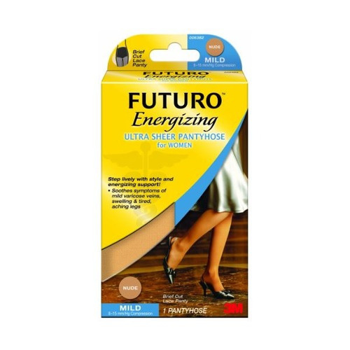 Futuro Pantyhose Ultra Sheer Para Mujeres, Desnudo, Leve (8-