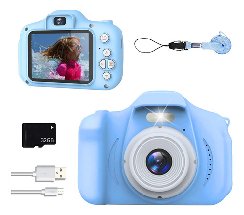 Mini Cámara Digital Infantil Juguete De Video Selfie Con Pan