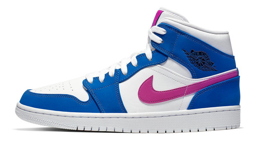 Zapatillas Jordan 1 Mid Hyper Royal Urbano 554724-451   