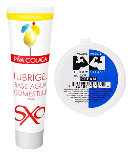 Lubrigel Sabor Piña Colada Sxo 18ml + Elbow Grease Original Piña Colada