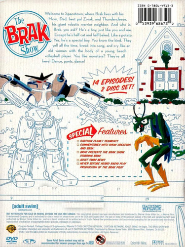 El Show De Brak The Brak Show Volumen 1 Uno Adult Swim Dvd