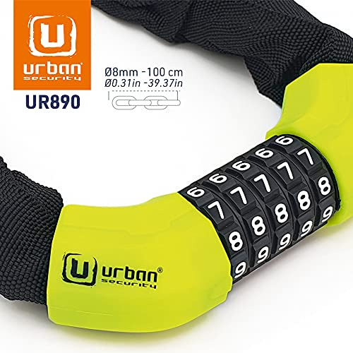 Candado Bicicleta Urban Ur890 - Antirrobo 100cm, 5 Dígitos,